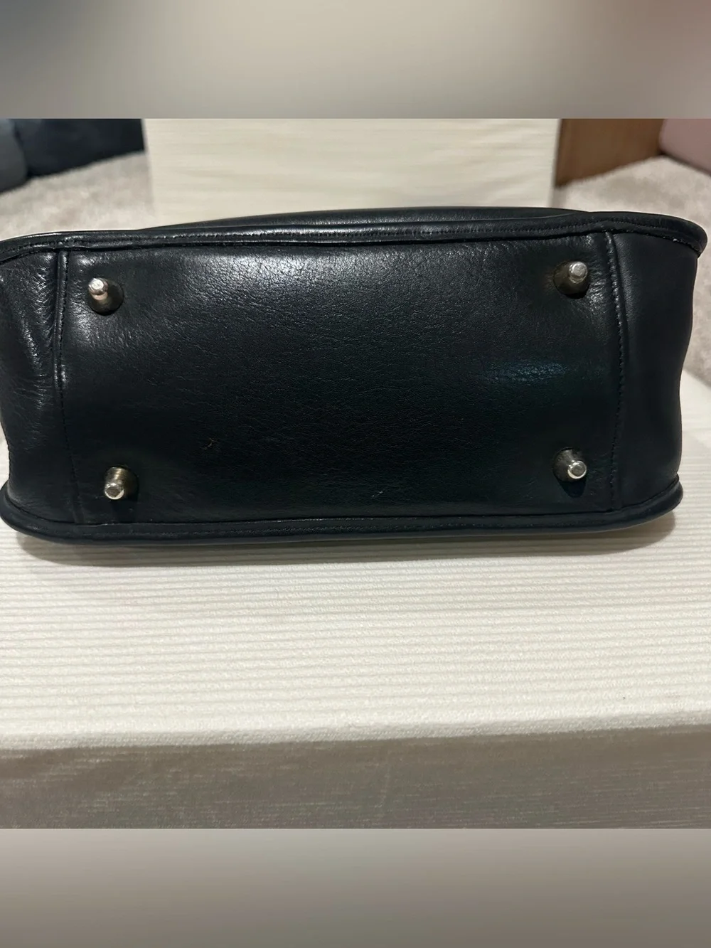 Vintage COACH Black Leather Legacy Zip Crossbody Shoulder Bag 9966 USA Creed